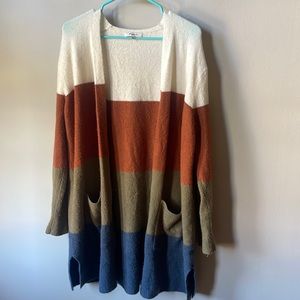 Madewell Kent colorblock cardigan sweater, M